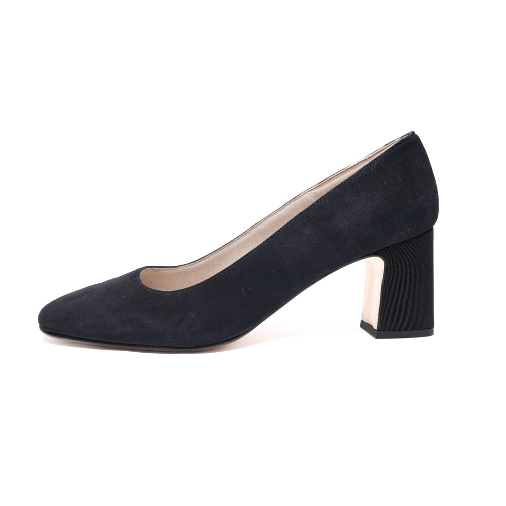Antonia Saint NY Pumps Women 10M Black‎ Suede Block Heel Comfort Work